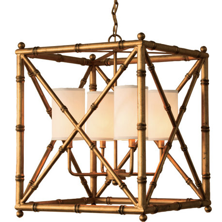 Baldwin Aged Chandelier - Gold, Gold Leaf