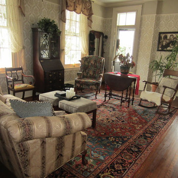 Antique Persian Heriz in Bucks County PA Old Stone Farmhouse