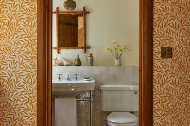 Photo of a traditional cloakroom in Cornwall.