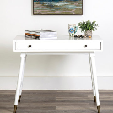 Selma Console Table With Storage, White