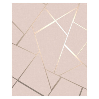 Hudson Leaf Glitter Wallpaper Cream Gold - Wallpaper from I Love