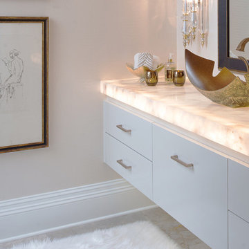 Custom Vanity with Onyx Counter Top