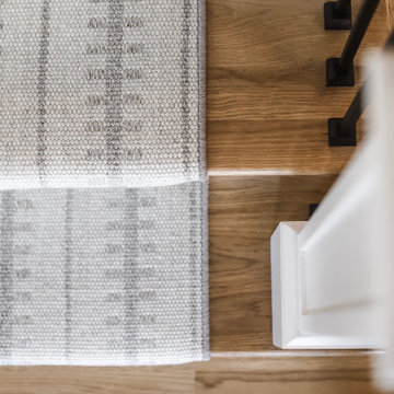 Ticking Stripe Stair Install