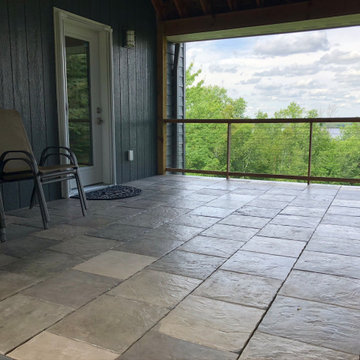 Cobblestone Gray Covered Porch