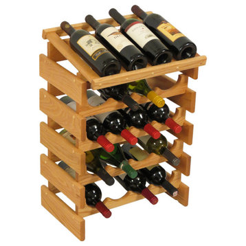 Wooden Mallet Dakota 5 Tier 20 Bottle Display Wine Rack in Light Oak