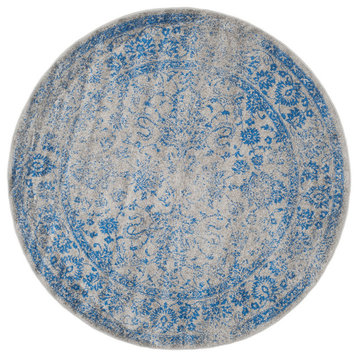 Safavieh Adirondack Collection ADR109 Rug, Grey/Blue, 6' Round