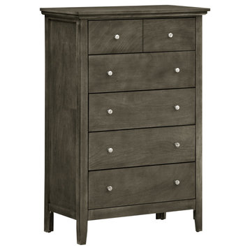 Hammond Gray 5 Drawer Chest of Drawers (32 in L. X 18 in W. X 48 in H.)