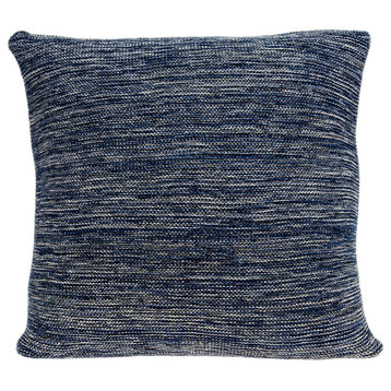 Parkland Collection Caliga Transitional Blue Pillow Cover With Poly Insert