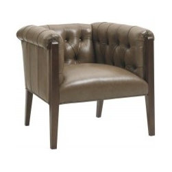 Brookville Leather Chair - Armchairs And Accent Chairs