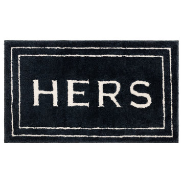 Mohawk Home His/Hers Accent Bath Rug, Indigo, 2'x3'4", "Hers"