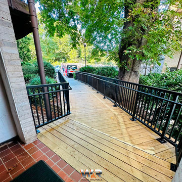 Elegant Residential Walkway with Custom Iron Railings