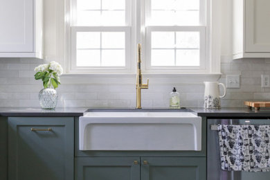 Transitional laundry room photo in Atlanta