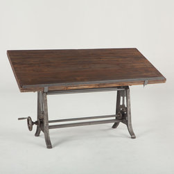 French Industrial Architect Drafting Table - Drafting Tables