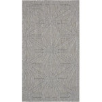 Nourison - Nourison Palamos Contemporary Light Gray 2'x4' Area Rug - Add some star quality to your decorating style with this elegantly patterned area rug from the Palamos Collection! Its complex linear design creates a pleasing pattern of interlocking stars. High-low pile with stunning dimensionality is a super-chic yet casual look.