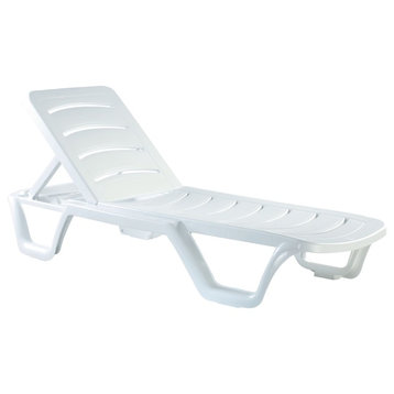 Compamia Sunlight Pool Chaise Lounges, Set of 4, White