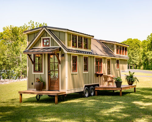 Grüne, Einstöckige Häuser Ideen, Design & Bilder | Houzz