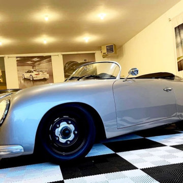 Classic Checkerflag desin Garage Floor - RACEDECK®