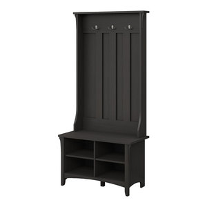 Home Styles Homestead Hall Tree In Distressed Warm Oak Finish