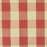 BHF - 4" Orange Buffalo Check Fabric, Standard Cut - This is a 4" buffalo check woven of deep red orange and cream. Depending on the light this can look more brick or more red.