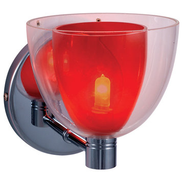 Jesco Ws215-Rd/Ch Envisage Lina Wall Sconce,Red, Chrome