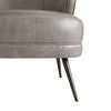 Kitts Chair, Mineral Grey Leather, Bronze, Aluminum, 34"H (8148 3JTUV)