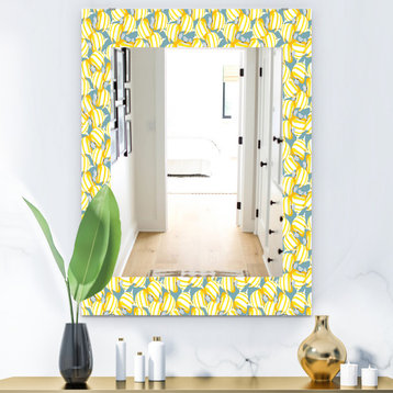 Designart Yellow Moods 21 Traditional Frameless Wall Mirror, 24x32