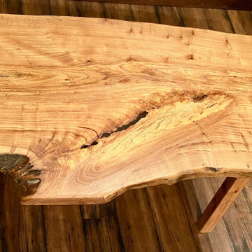 Customizable Live Edge English Chestnut Coffee Tables, Made-To-Order
