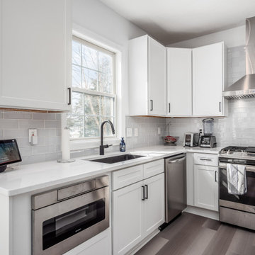 Transitional Kitchen Remodel Done in a White Satin Shaker