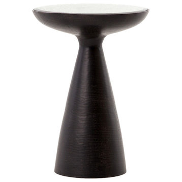 Marlow Mod Pedestal Table in Brushed Bronze