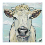 "When Cows Fly" Painting Print on Canvas by Tori Campisi