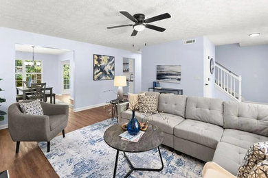 Transitional living room photo in Atlanta