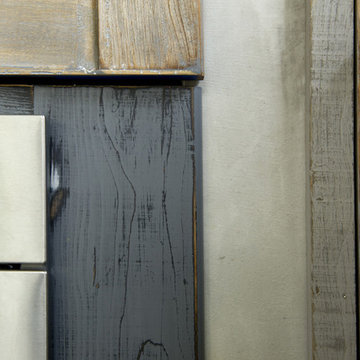 Cucina Legno di recupero e muratura