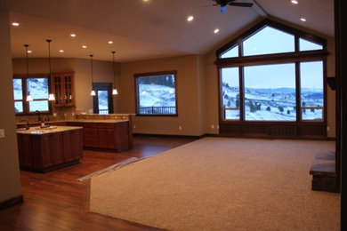Inspiration for a rustic living room remodel in Seattle