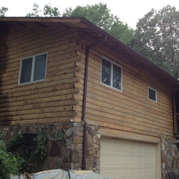 Pine Log Siding Restoration