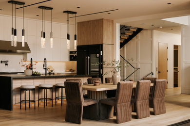 Example of a trendy dining room design in Los Angeles