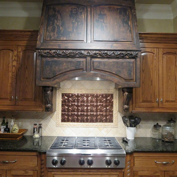 distressed wood vent hood