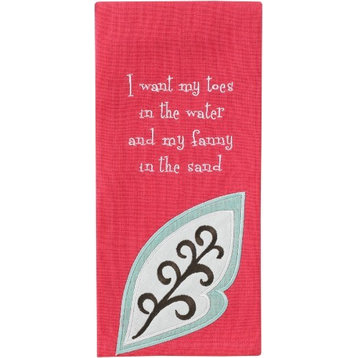 Toes in the Water Hot Pink South Seas Guest Towel