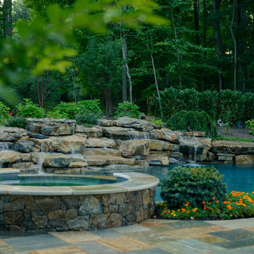 Natural Setting Swimming Pool Landscaping NJ