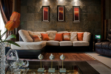 Trendy living room photo in Other