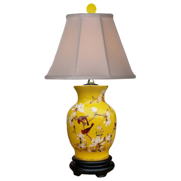 Yellow Porcelain Lamp