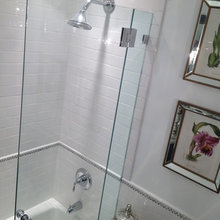 bathroom w white tile