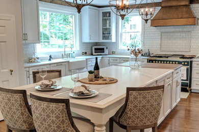 Example of a large french country kitchen design in Other