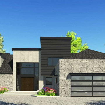 Contemporary Home Builder Fort Worth - computer rendering