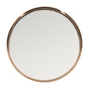 GDF Studio Ryan Circular Wall Mirror With Rose Gold Stainless Steel Frame