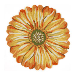 TransOcean Front Porch Collection - Sunflower Outdoor Rug - Novelty Rugs