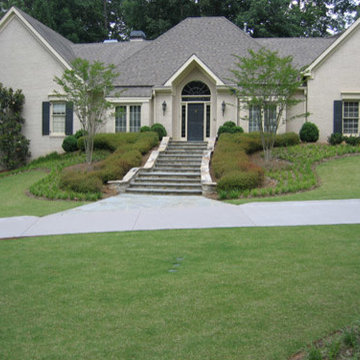 street view shows Grand staircase, plantings, driveway section and Zoysia turf