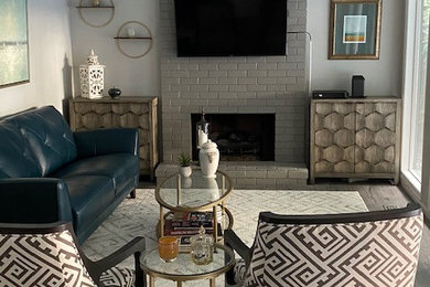 Inspiration for a contemporary family room remodel in Portland
