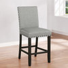 Set of 2 Counter Height Dining Chair, Gray and Antique Noir