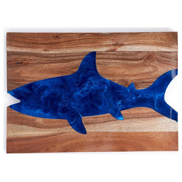 Two's Company 53815 Shark Hand-Crafted Charcuterie/Tapas with Resin