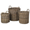 Nusa Round Kobo Basket, Gray-Brown, Medium
